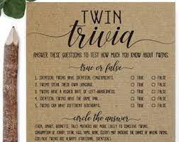 Trivia quizzes are a great way to work out your brain, maybe even learn something new. Twins Trivia Etsy