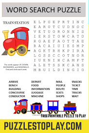 Train Station Word Search Puzzle In 2021 Kids Word Search Christmas Word Search Train