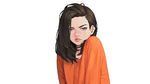 Long waves can easily be created by simply brushing through larger curls. Women Artistic Black Hair Blue Eyes Girl Mood Woman Hd Wallpaper Peakpx