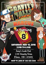Gravity Falls Birthday Invitation Gravity Falls Party Inviteprintable Fall Birthday Invitations Fall Birthday Fall Birthday Party Invitation