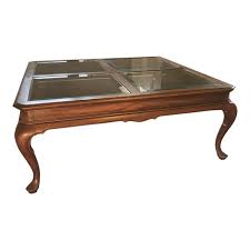 Add to favorites cubic dual shelf coffee table 1:12 scale, collectible miniature furniture,modern style design, wood & glass,hand made vintage minimodels 5 out of 5 stars (387. Country French Wood And Glass Beveled Coffee Table Chairish