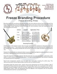 They do not have breaks in the metal at key joints to release excess heat freeze branding can be a good alternative to hot iron branding for reducing hide damage. Cattle Freeze Branding Irons Custom Freeze Brands