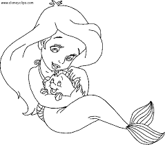 Disney princess ariel and ursula printable colouring page. Princess Mermaid Coloring Pages For Kids Drawing With Crayons