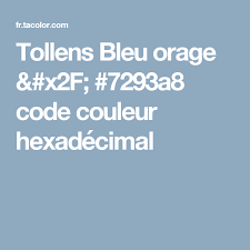 Tollens Bleu Orage 7293a8 Code Couleur Hexadecimal Couleur Hexadecimal Nuancier Bleu Code Couleur