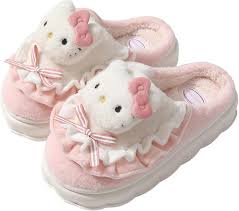 Amazon.com | Qatiecay Kawaii Cotton Slippers - Cute Plush Women's Home  Shoes | Slippers