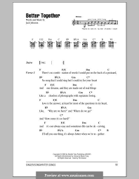 A# yeah, it's always c better when we're together. Better Together By J Johnson Lyrics And Chords Better Together Better Together Jack Johnson