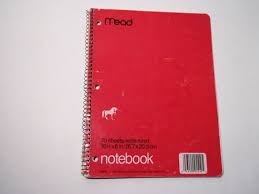 Mead Unicorn Notebook 1985 Red Spiral Bound Book 1980s One Bound Book School Supplies Unicorn Books