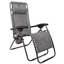 style selections patio lounge chair relax collection zero gravity cup holder grey hpgf9801 rona