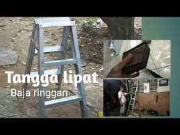 Fajar aluminium lemari bawah tangga. Cara Membuat Tangga Lipat Dari Baja Ringan Youtube