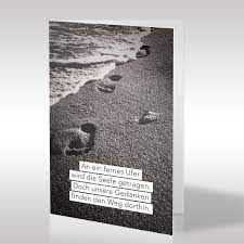 Trauer danksagungskarte spuren im sand trostende worte trauer danksagungen trauer. Spuren Im Sand Design Trauerkarten Trauerkarte Trauer Trauerspruche
