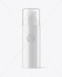 Matte Cosmetic Bottle With Pump Mockup In Bottle Mockups On Yellow Images Object Mockups