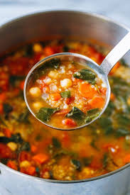 Quinoa Chickpea And Spinach Soup Making Thyme For Health Recipe Hearty Vegetable Soup Spinach Soup Recipe Quinoa Soup