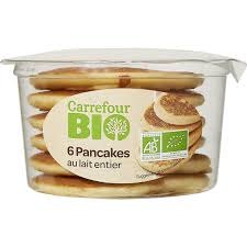 Pancakes Bio Au Lait Entier Carrefour Bio La Barquette De 6 132g A Prix Carrefour Lait Entier Emballage De Boulangerie Alimentation