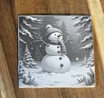Uv laser engrave then black acrylic paint