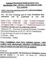 In electricity, opposite charges attract each other; Iti Campus Jobs Johnson Lifts Pvt Ltd In Govt Iti Barabanki Uttar Pardesh Iti And Diploma Jobs