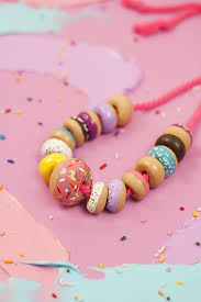Diy Donut Bead Necklace Manualidades Creatividad Lazo Pelo Nina