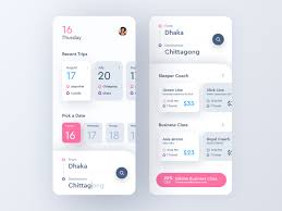 Bus Ticket Booking App Concept By Mizanur Rahman Remon For Crunchy On Dribbble In 2020 Booking App Bus App Bus Tickets