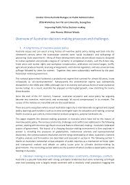 Https Www Anzsog Edu Au Preview Documents Research Output 5358 Overview Of Australian Decision Making Processes And Challenges