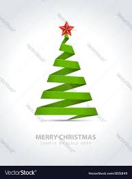 Christmas Tree From Paper Ribbon Vector Image On Vectorstock Paper Ribbon Christmas Tree Paper