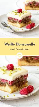 Schicke Schnitte Weisse Donauwelle Mit Himbeeren Rezept Kuchen Backen Einfacher Nachtisch