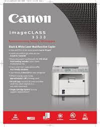 7 secs, your workplace will never miss out on a defeat. Canon Imageclass D530 D530 Specification Manualzz