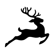 Animal Silhouettes Page 8 Reindeer Silhouette Flying Reindeer Reindeer Drawing