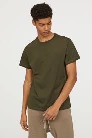 T Shirt Dark Khaki Green Men H M Us T Shirt Black Dude H M Men