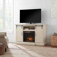 Home Decorators Collection Chastain 56 In Freestanding Media Console Electric Fireplace Tv Stand With Sliding Barn Door In Ivory 118106 The Home Depot In 2020 Electric Fireplace Tv Stand Fireplace Tv Stand Electric Fireplace