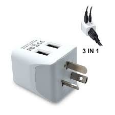 Ceptics Usa To Australia New Zealand China Travel Adapter Plug With Dual Usb Type I Dua International Power Adapter Travel Adapter Travel Adapter Plugs
