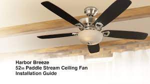 After doing a lot of searching, when people fail to find it they search it online. How To Install The Harbor Breeze 52in Paddle Stream Ceiling Fan Youtube
