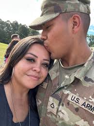 Proud of son in army basic training