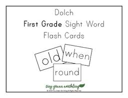 Dolch sight words flash cards. Dolch First Grade Sight Words Flash Cards Printable By Tiny Green Earthling