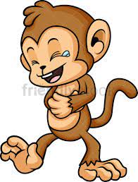 Monkey Laughing Out Loud Cartoon Vector Clipart Friendlystock Monkey Drawing Cute Cartoon Drawings Monkey Illustration
