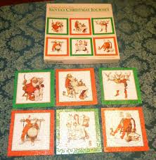 Norman rockwell museum collection, stockbridge, massachusetts. Complete Springbok Norman Rockwell Santa Xmas Journey 6 Hallmark Mini Puzzle Set Hallmarkspringbok Norman Rockwell Christmas Puzzle Set Norman Rockwell