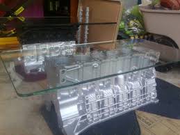 This chevy engine block coffee table is for the true chevy car guy. Hand Made Recycled Bmw 2 8l Aluminum Engine Coffee Table By Erik J Designs Llc Custommade Com