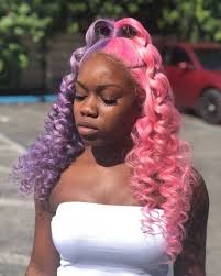 Black And Pink Wig Short Black Friday Code Blf Pink Short Hair Hair Highlights Hair Styles