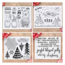 Get it as soon as mon, aug 16. Kwan Crafts 4 Sheets Different Style Christmas Tree Santa Clear Stamps For Card Making Decoration And Diy Scrapbooking Buy Online In Qatar At Qatar Desertcart Com Productid 82359578