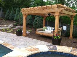 Pergola And Swing Bed Pergola Swing Outdoor Bed Swing Outdoor Swing