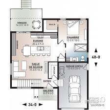 Decouvrez Le Plan 3281 V2 Solo Qui Vous Plaira Pour Ses 1 Chambres Et Son Style Moderne Unique Floor Plans Floor Plans House Plans
