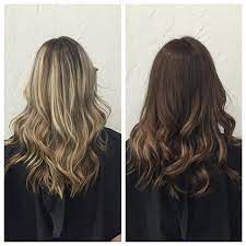 Brunette Balayage Before And After Waves Blonde To Brunette Balayage Brunette Balayage Hair Auburn Hair Balayage