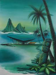 Dawn Of Marquesan Modern Giclee Canvas Print Dawn Frasier Etsy Tiki Art Canvas Giclee Tiki Pop