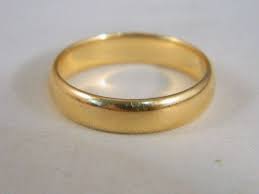 14k Gold Wedding Ring Vintage Yellow Gold Thick Simple Wedding Band Men Or Women Romany Wed Gold Wedding Rings Vintage 14k Gold Wedding Ring Wedding Rings