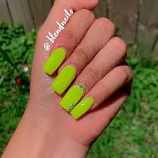 Coffin yellow nails (ombre+glitter accent nails). Best Nails For Summer 2019 Stylish Belles