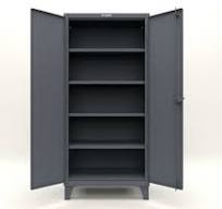 12-Gauge Industrial Storage Cabinet With 4 Shelves - 36 in. W X 24 in. D X 78 in. H - beige / securam-scanlogic-basic