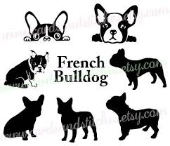 Black And White Frenchie Clipart French Bulldog Svg Bulldog Svg Bulldog Silhouettes Etsy French Bulldog Bulldog Paw Design