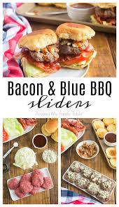 Bacon Blue Sliders Are Mini Burgers With Bbq Sauce Bacon Caramelized Onions And Blue Cheese On Top Make This Slider Reci In 2020 How To Cook Burgers Bacon Bbq Bacon