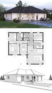 Bungalow Haus Design Modern Mit Walmdach Pool Terrasse Bauen Fertighaus Winkelbungalow Grundriss Haus Bungalow Bungalow Haus Design Haus Grundriss