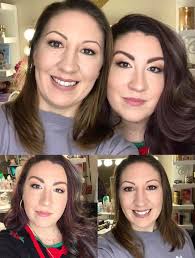 Alaskan women posing in front of Christmas tree