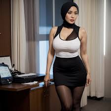 There is a woman in a skirt and a white top posing for a picture - SeaArt AI