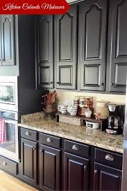 Painted Kitchen Cabinets With General Finishes Lamp Black Milk Paint And D Lawless Hardwar Kitchen Cabinets Makeover Oak Kitchen Cabinets New Kitchen Cabinets